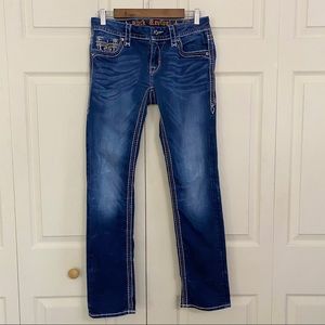 Rock Revival Avery Straight Thick Stitching Jeans